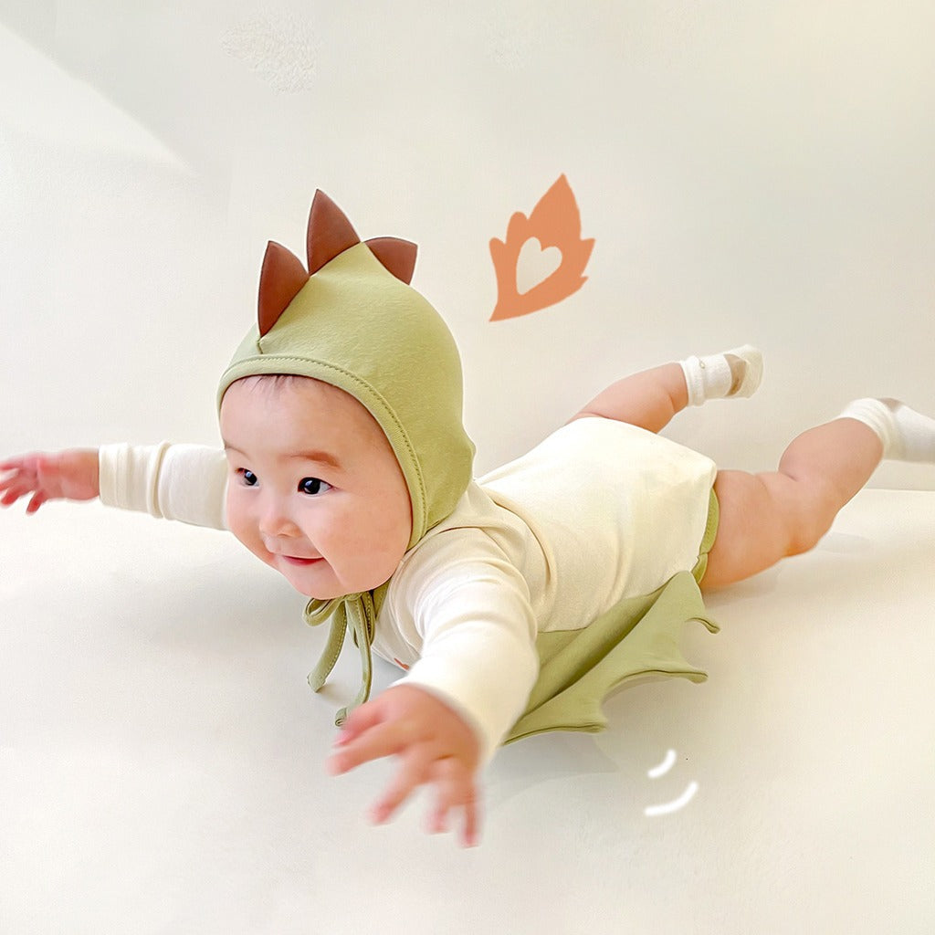 Fire-Breathing Dragon Print Baby Romper