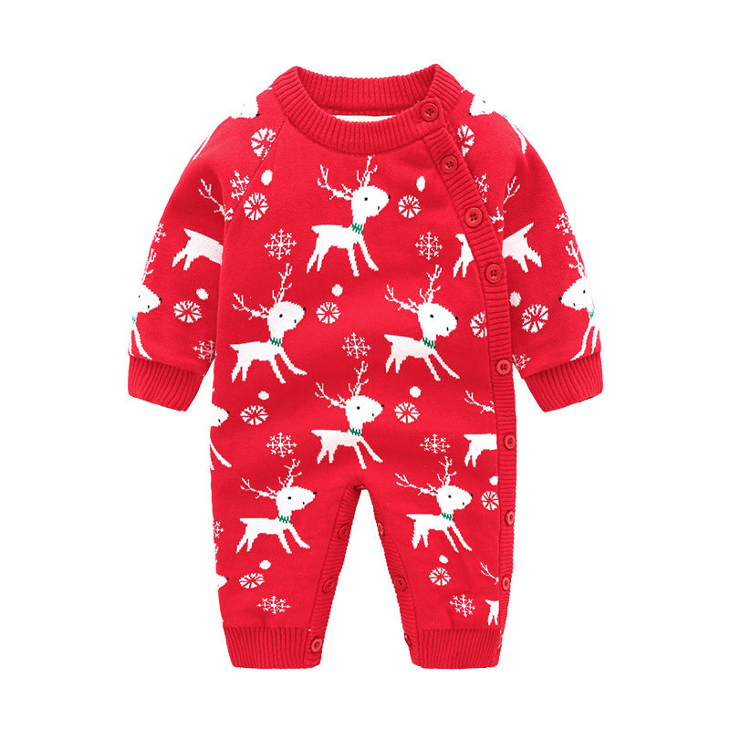 Newborn Baby Crawling Clothes Thickened Harness