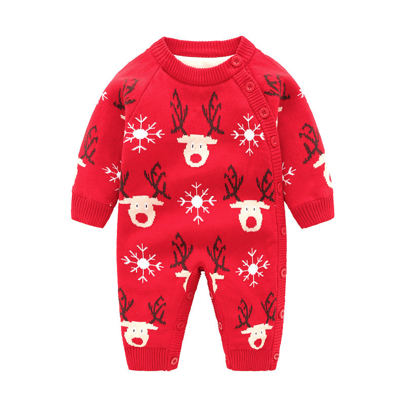 Newborn Baby Crawling Clothes Thickened Harness