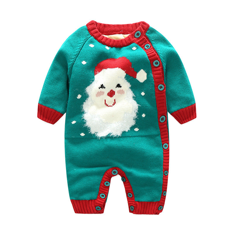 Newborn Baby Crawling Clothes Thickened Harness