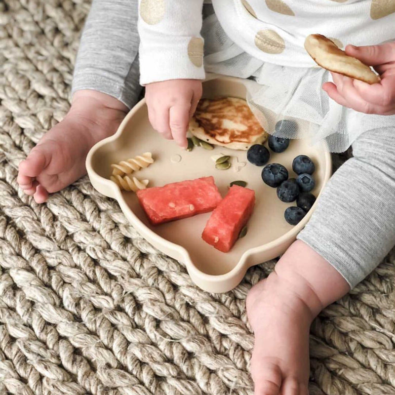 Silicone Spork Baby Tableware Set, Bear Design