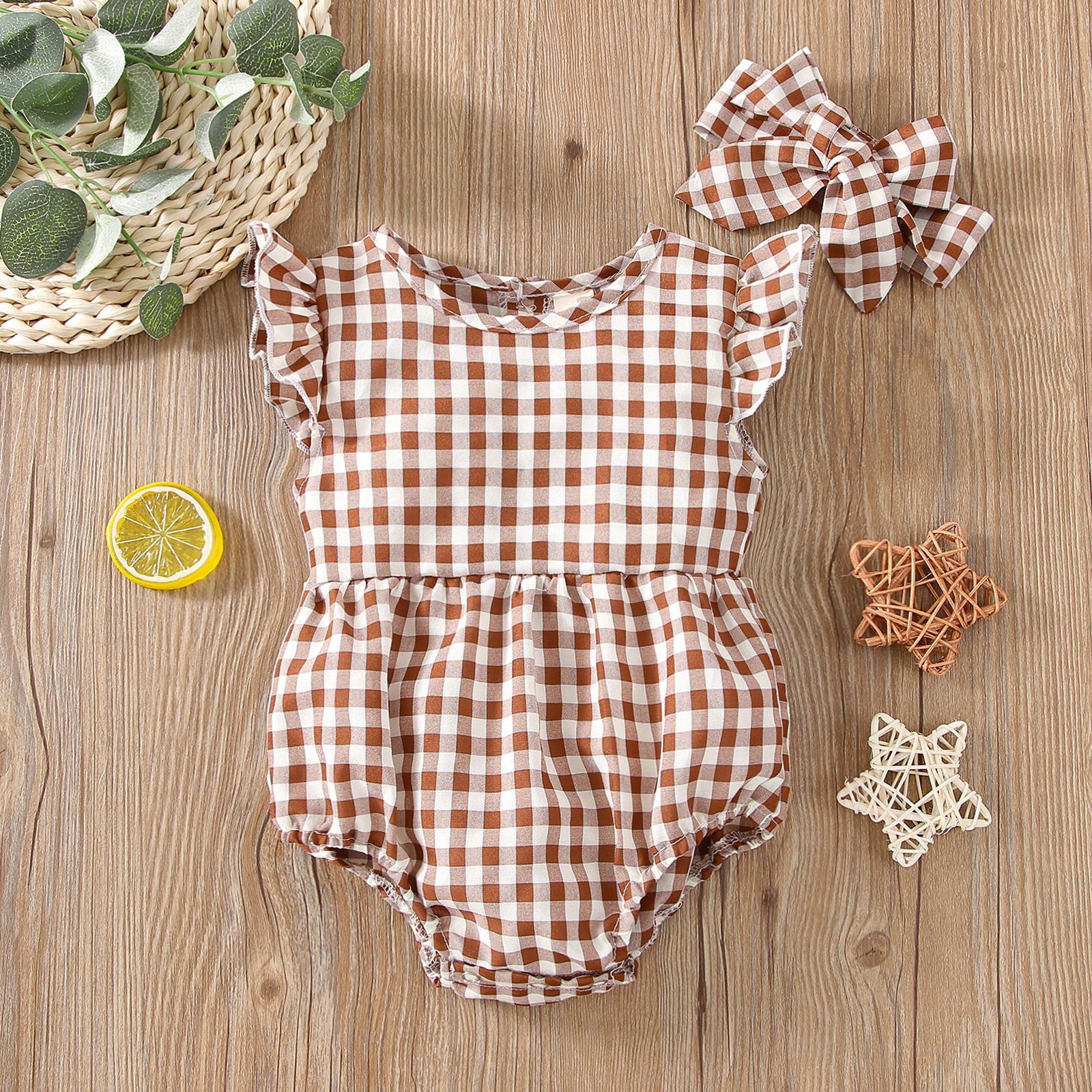 Pure Cotton Baby Summer Jumpsuit, Triangle Vest Onesie