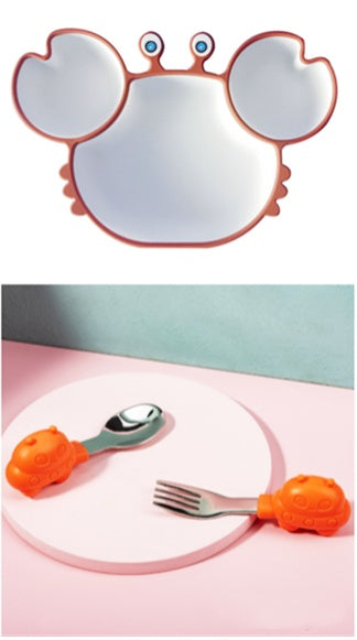Silicone Baby Feeding Plate And Non Slip Bowl