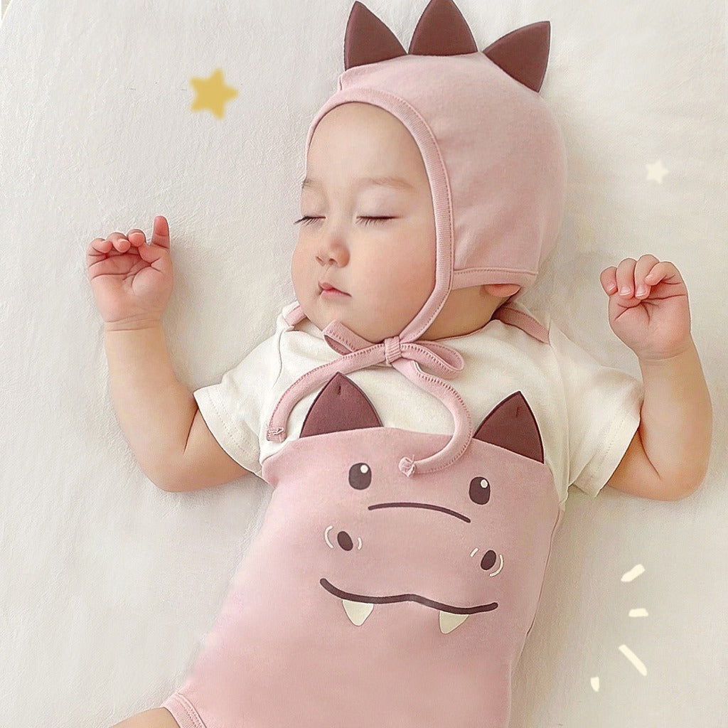 Ins Xiaolong Color Matching Modeling Romper Baby Rompers Suit