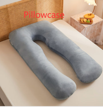 Multifunctional Maternity U-Shape Pillow, Pure Cotton, Removable & Washable